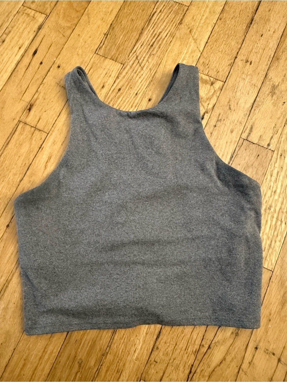 Athleta Gray High-Neck Cropped Tank